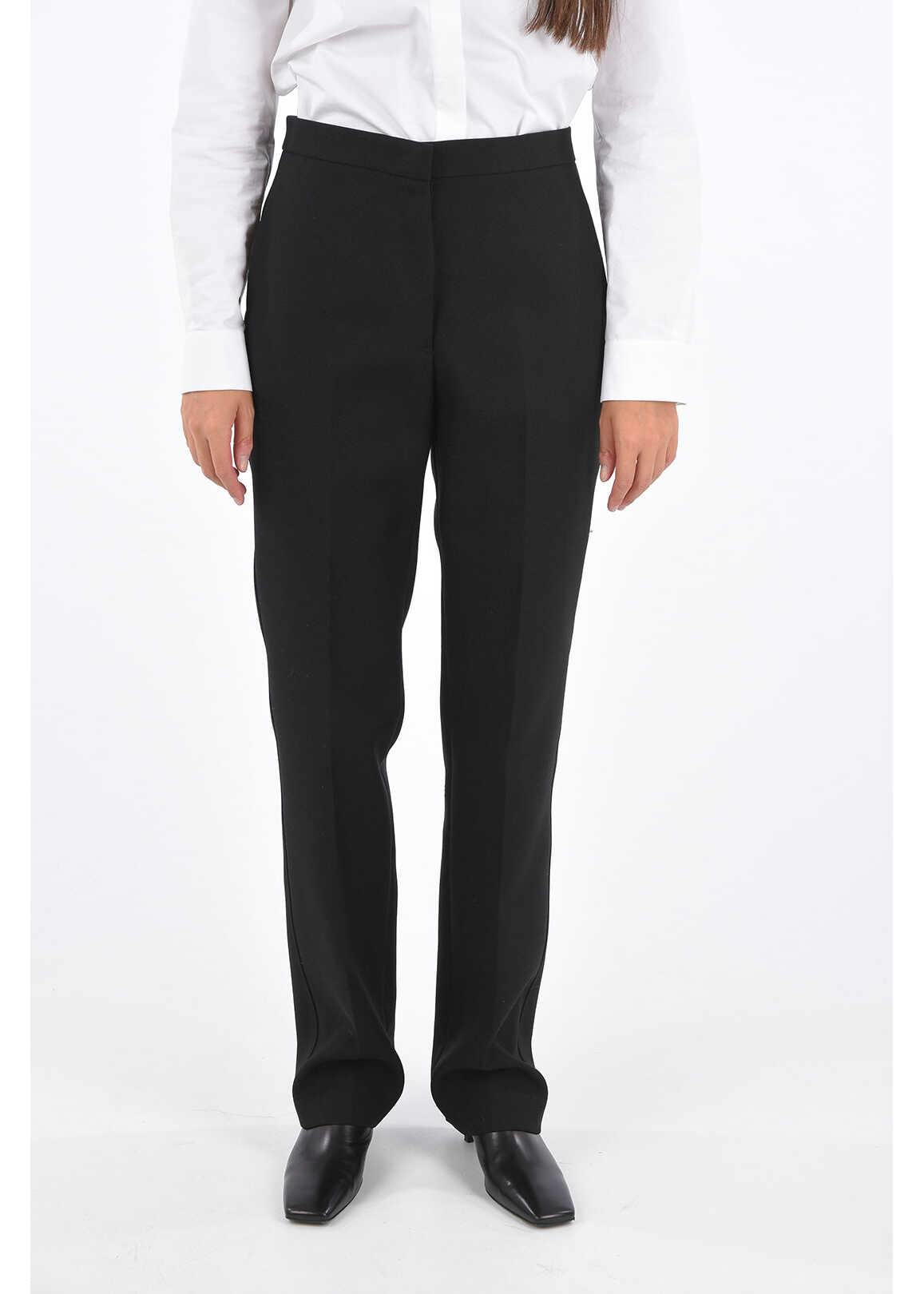 Jil Sander Twill Lang Palazzo Pants Black