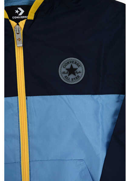 Bluze de trening Converse All Star Hoodie Jacket Light Blue Baieti (BM 8582409) 2