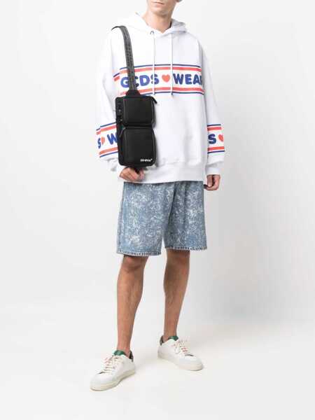 Hanorace GCDS Cute Tape Logo Sweatshirt WHITE Barbati (BM 8582880) 2