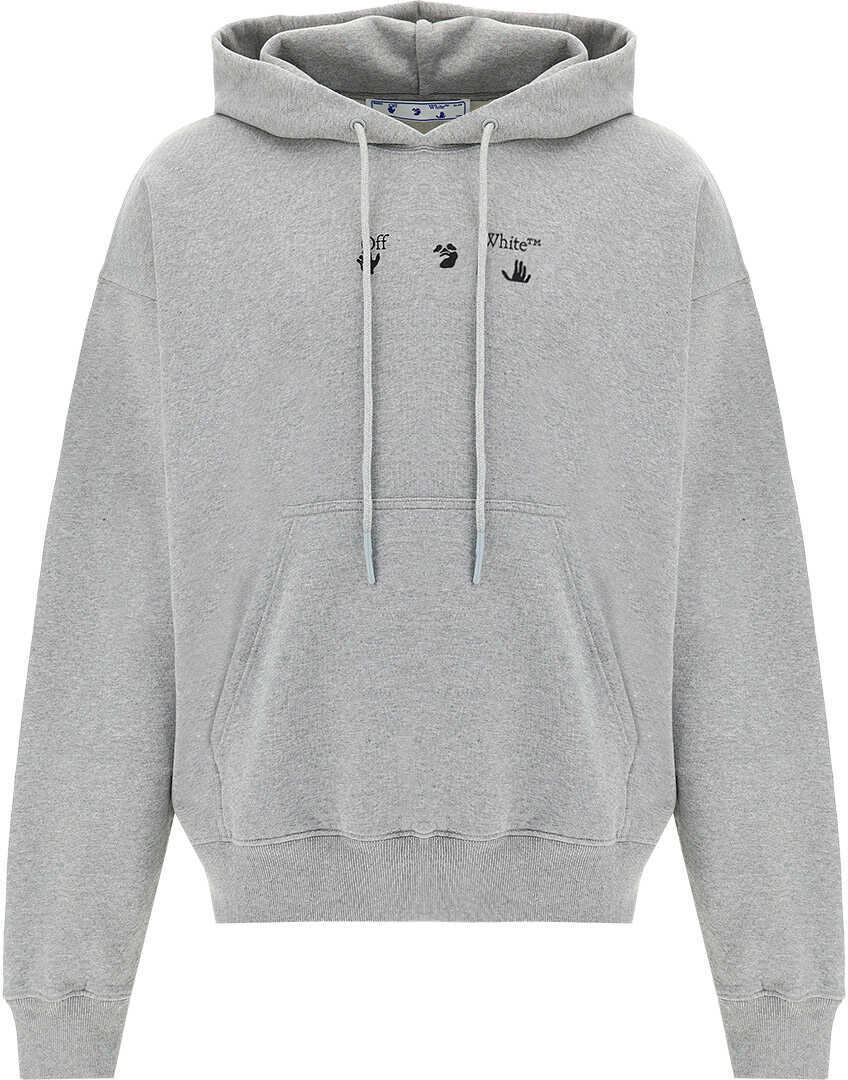 Off-White Hoodie OMBB085F21FLE017 MELANGE GRAY