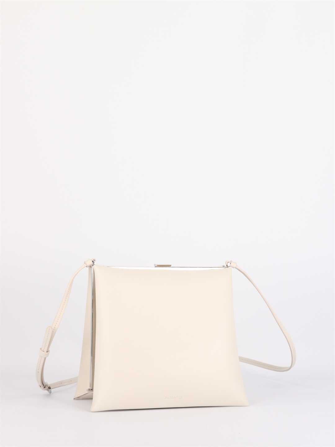 Jil Sander Small Trace Bag In Leather JSWT856617 WTB69155N White