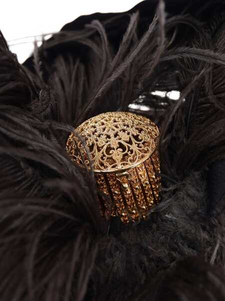 Genti de mana Balenciaga Ostrich Feather Handbag With Jewel Closure Brown Femei (BM 8586237) 4