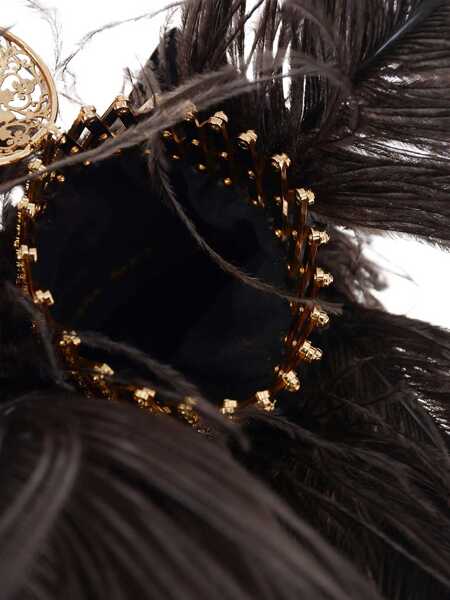 Genti de mana Balenciaga Ostrich Feather Handbag With Jewel Closure Brown Femei (BM 8586237) 5