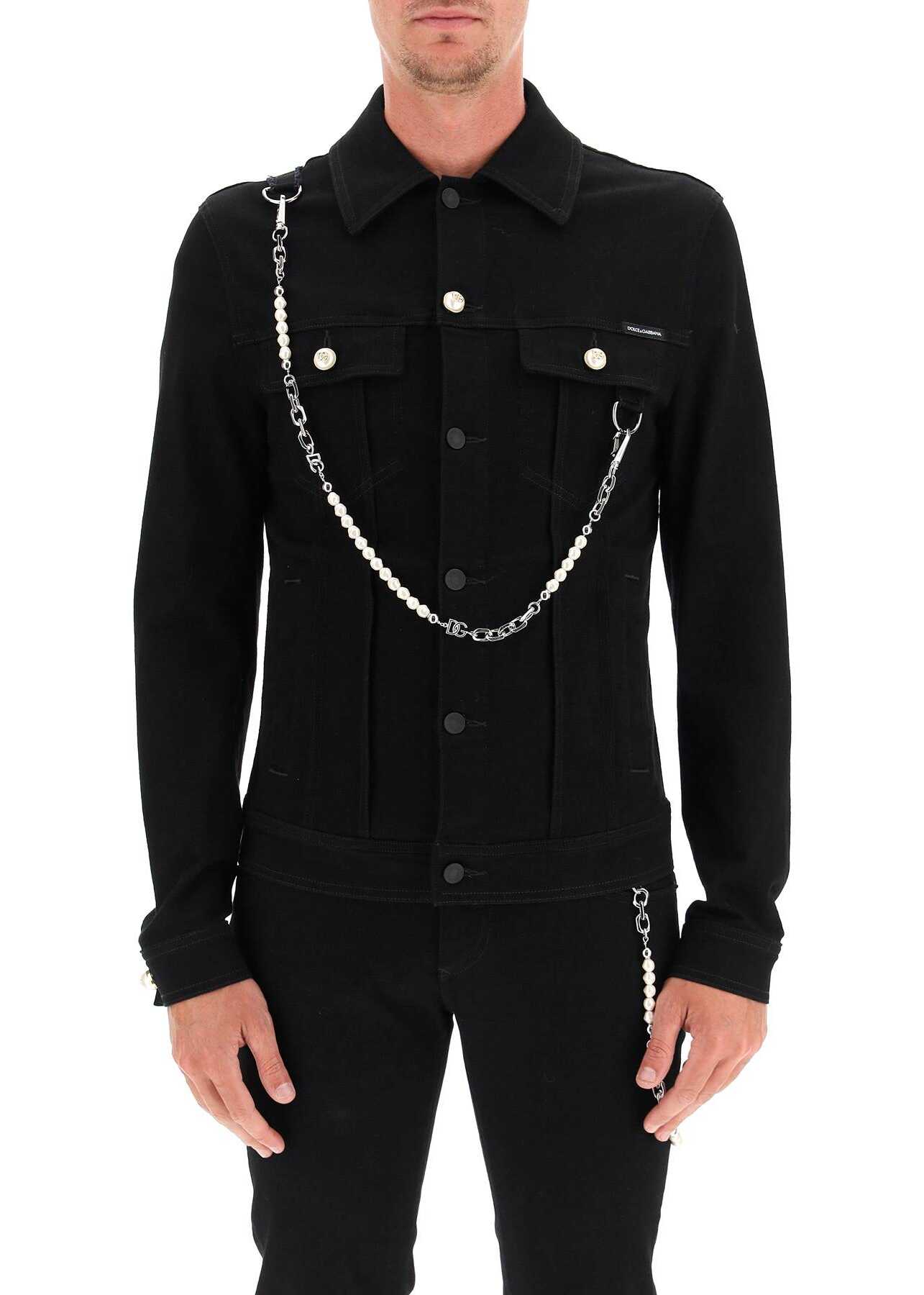 Dolce & Gabbana Denim Jacket With Keychain G9VZ8Z G8EF3 VARIANTE ABBINATA