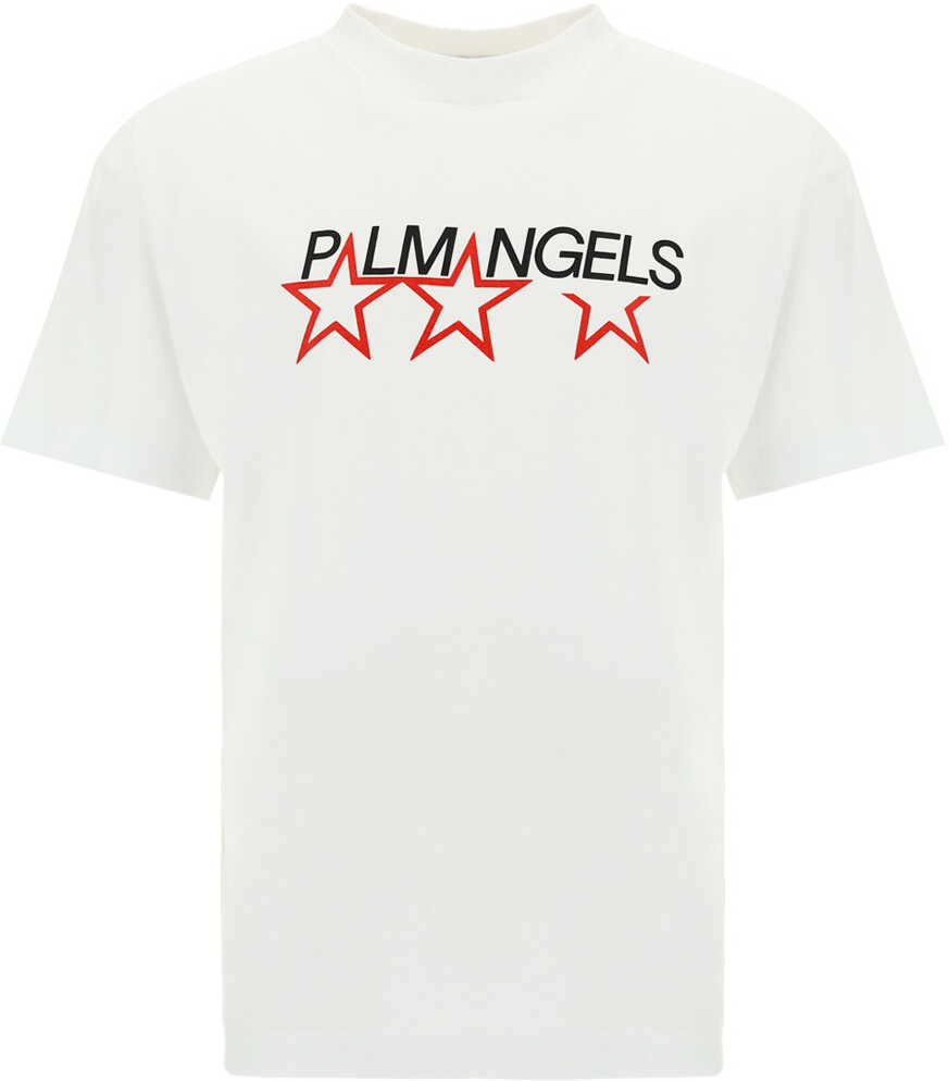 Palm Angels T-Shirt PMAA001F21JER014 WHITE BLACK