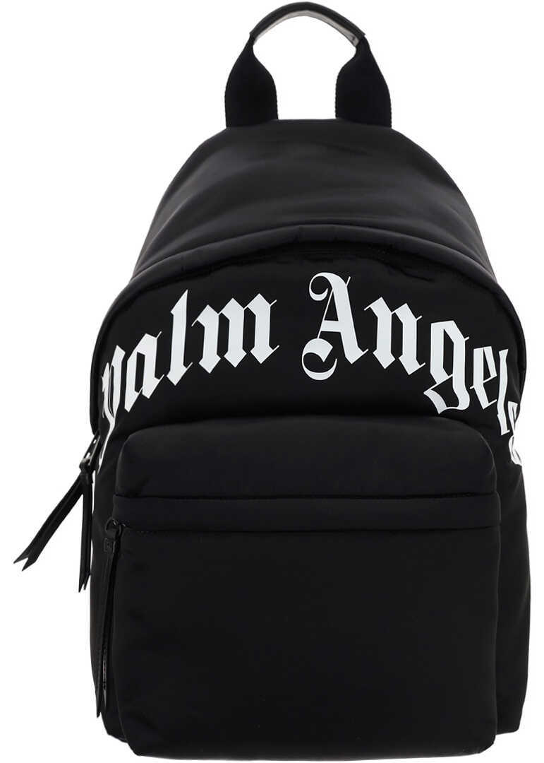 Palm Angels Backpack PMNB012F21LEA001 BLACK WHITE