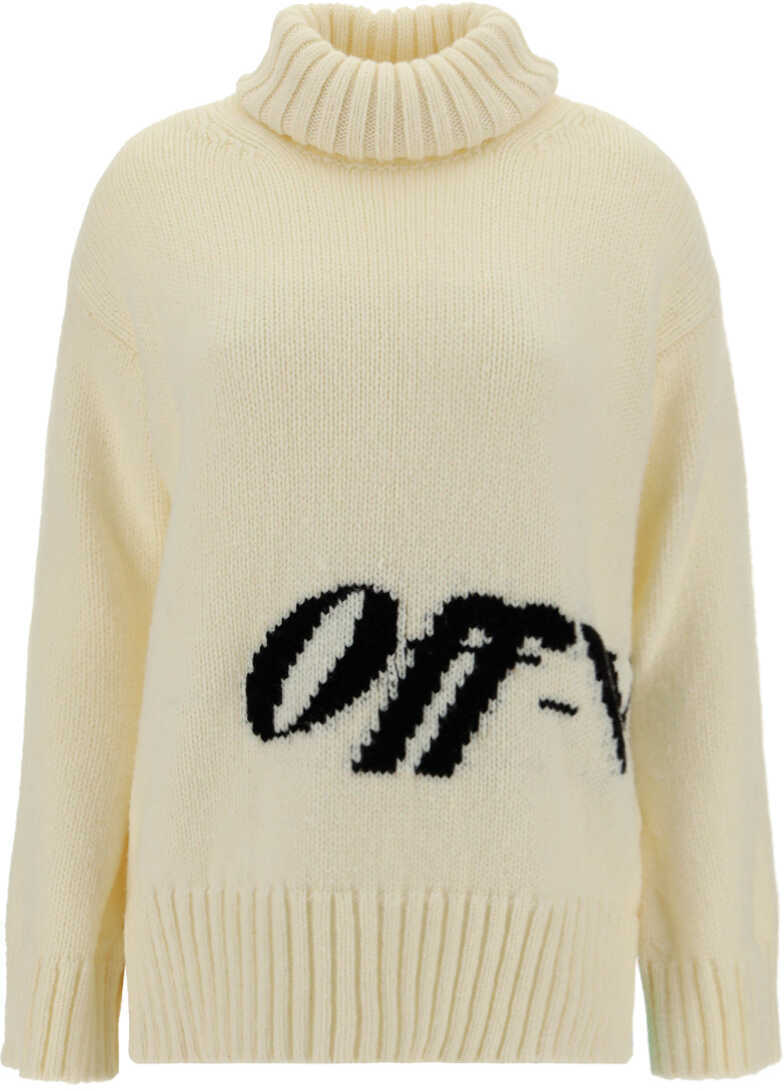 Off-White Sweater OWHF019F21KNI001 WHITE BLACK