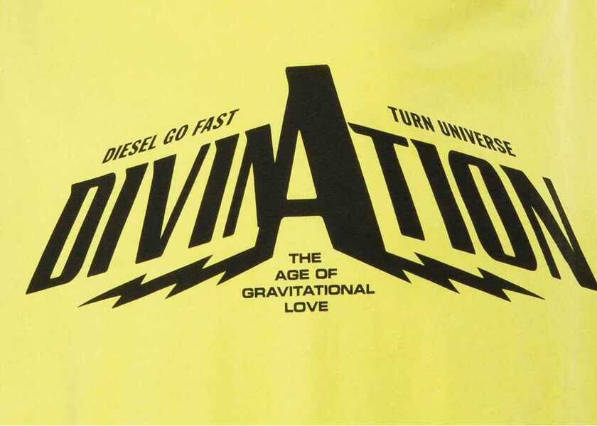 Tricouri Diesel T-Shirt 00SZMH-OHARE-21Y Yellow Barbati (BM 8590947) 3