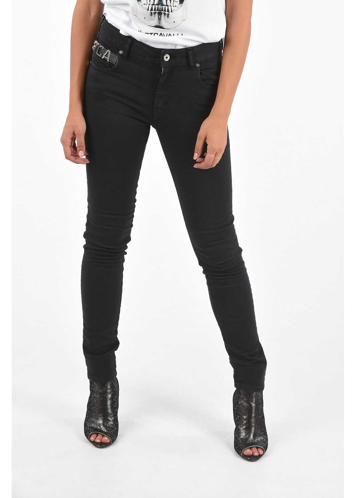 Just Cavalli Regular Waist Slim Fit Jeans Black