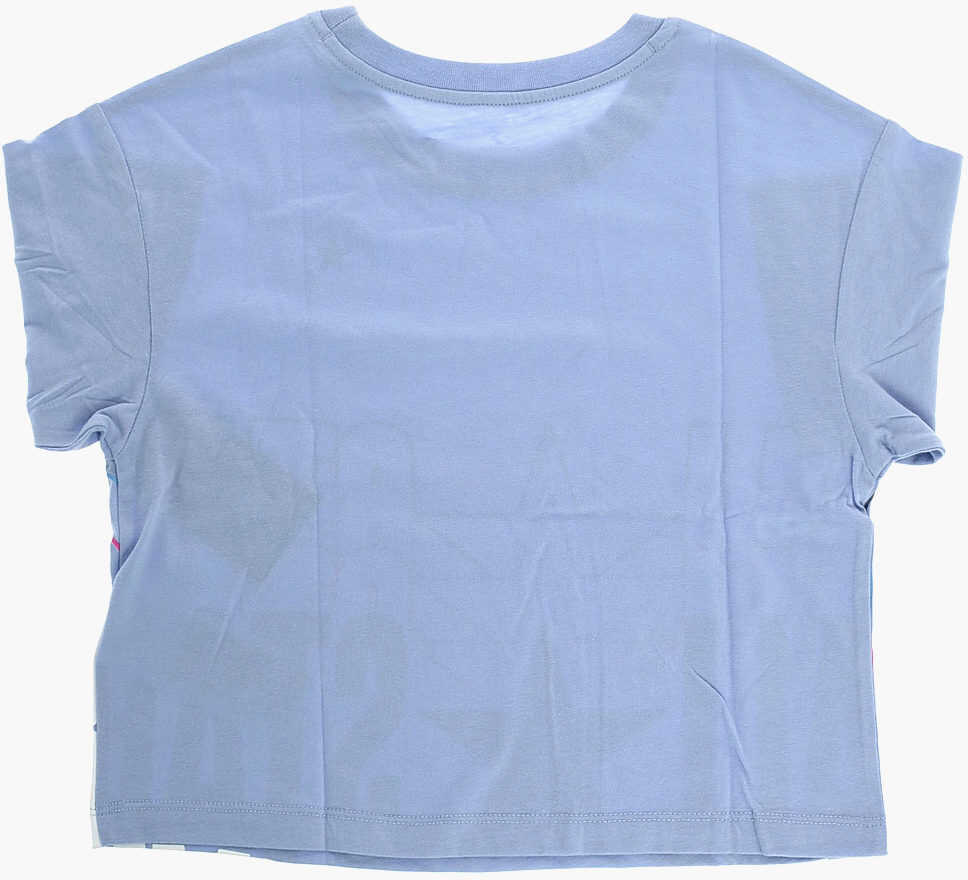 Tricouri Converse All Star Printed Cropped T-Shirt Violet Baieti (BM 8591664) 3