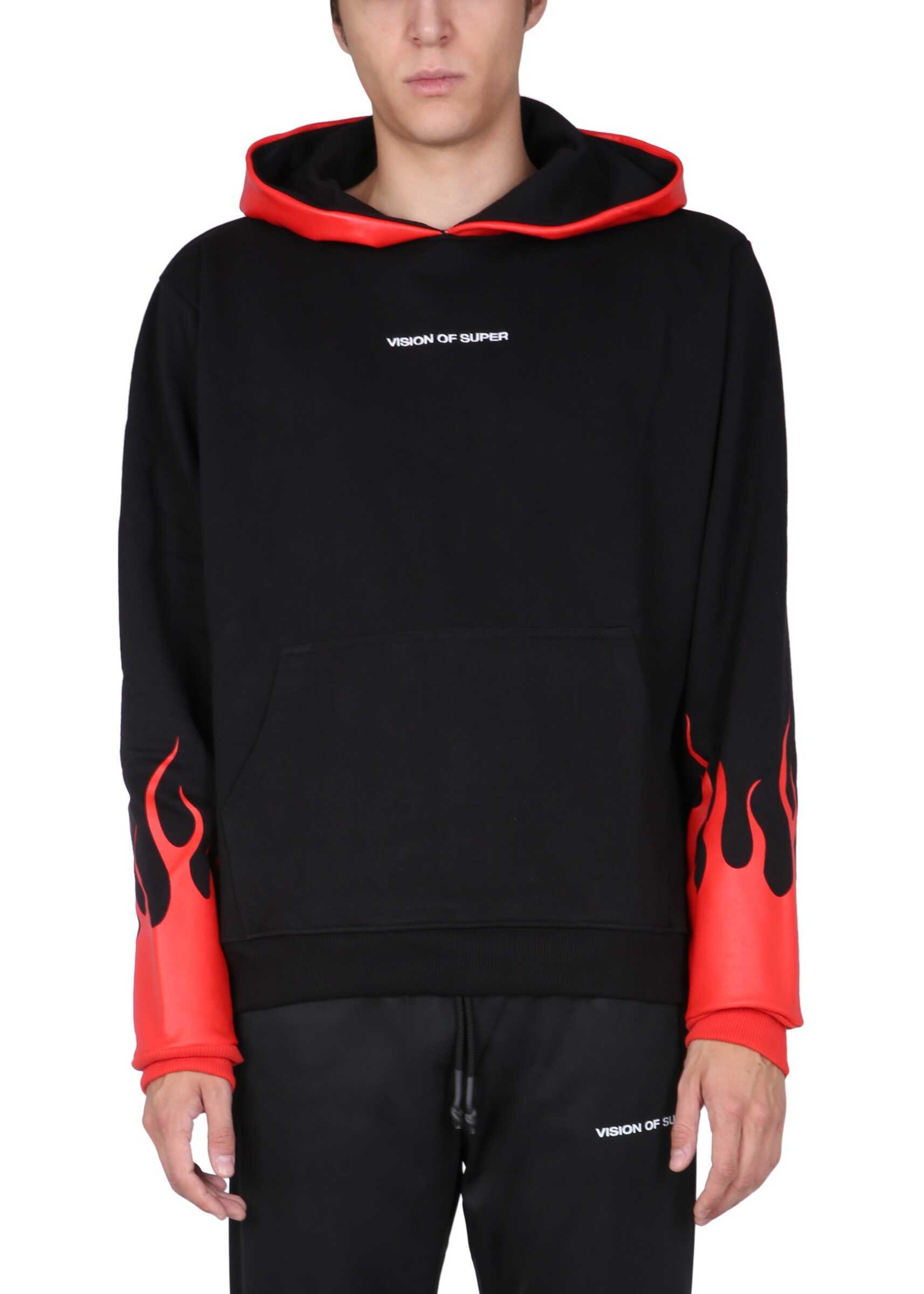 Vision of Super Hoodie VOS/B2FLRED_BLACK BLACK