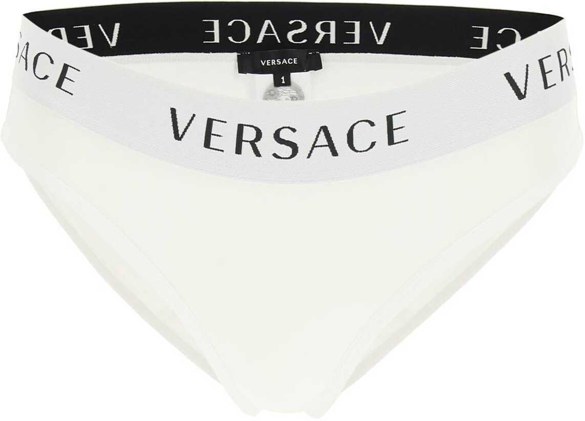 Versace Cotton Underwear Briefs AUD04071 AC00058 OPTICAL WHITE