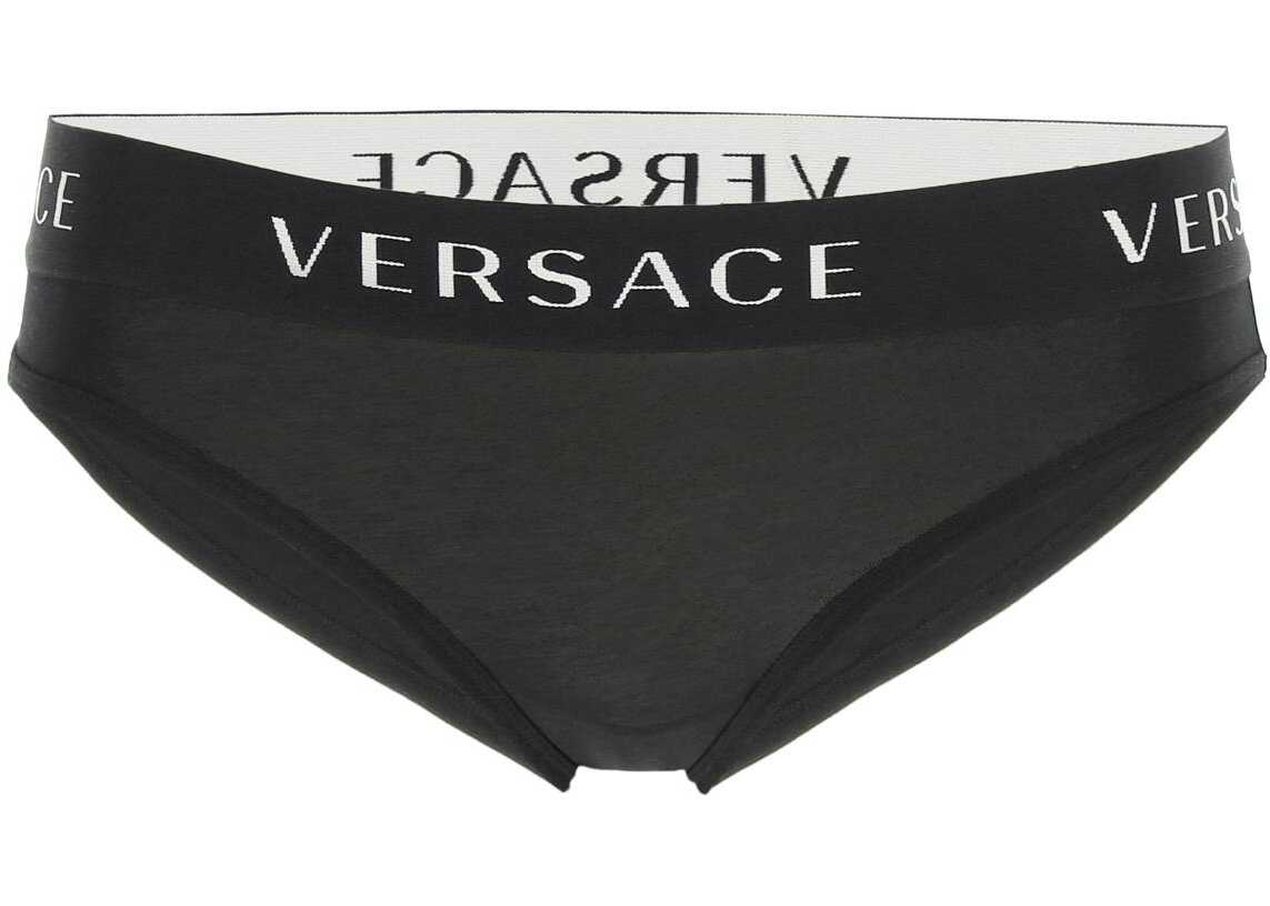 Versace Cotton Underwear Briefs AUD04071 AC00058 BLACK