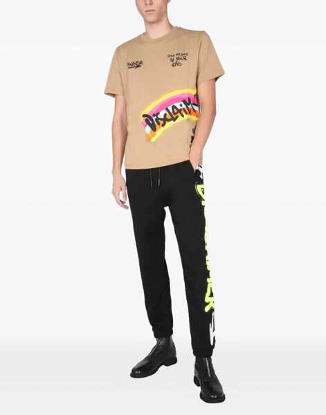 Tricouri Disclaimer T-Shirt With Screen Print BROWN Barbati (BM 8593032) 2