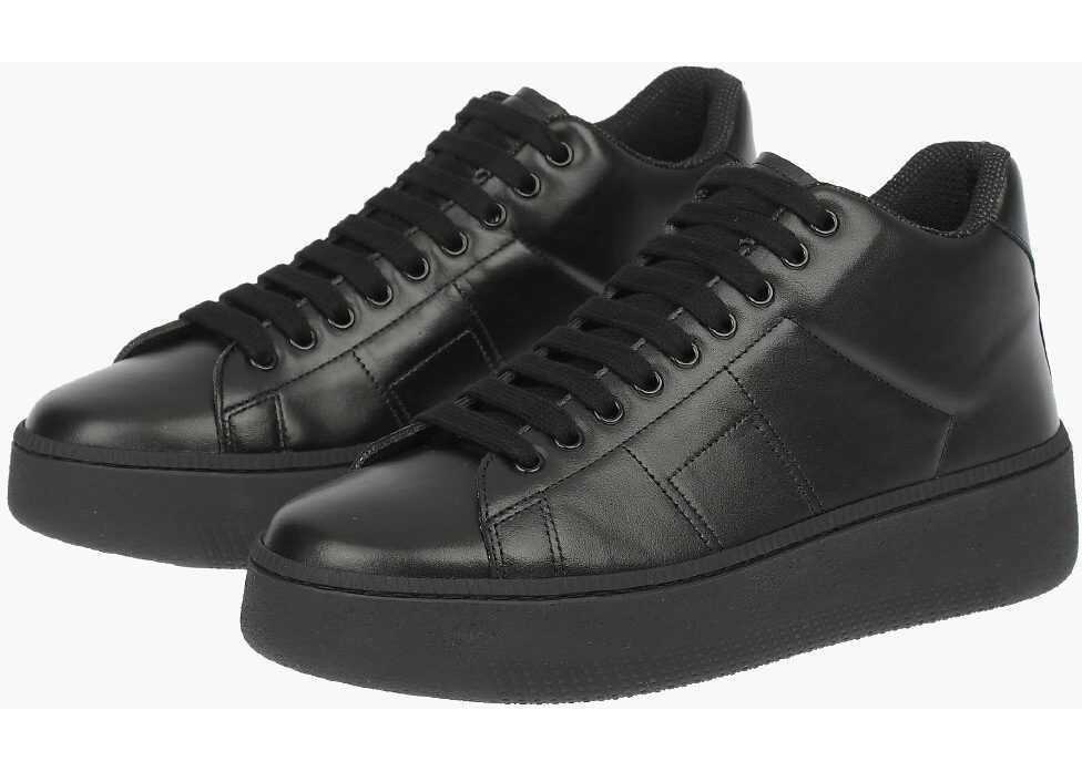 Maison Margiela Mm22 Leather Low Sneakers Black