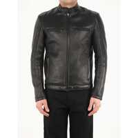 Geci de piele Leather Biker Jacket Barbati
