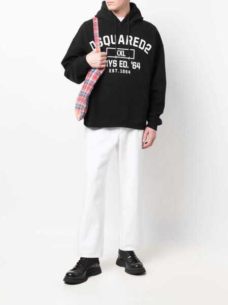 Bluze de trening DSQUARED2 D2 Xxl Herca Hoodie BLACK Barbati (BM 8596455) 2