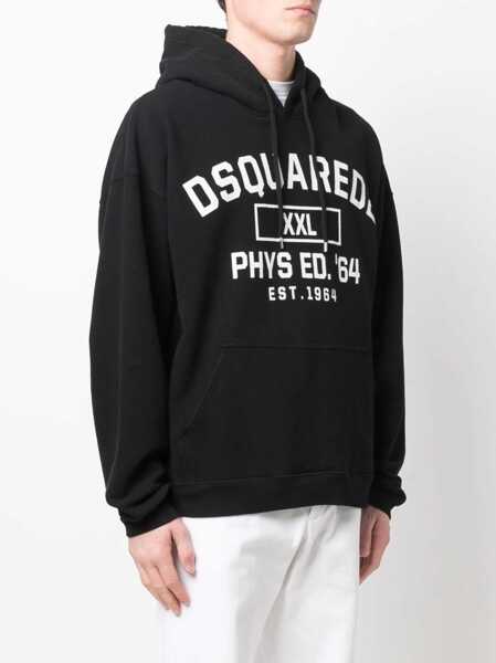 Bluze de trening DSQUARED2 D2 Xxl Herca Hoodie BLACK Barbati (BM 8596455) 3