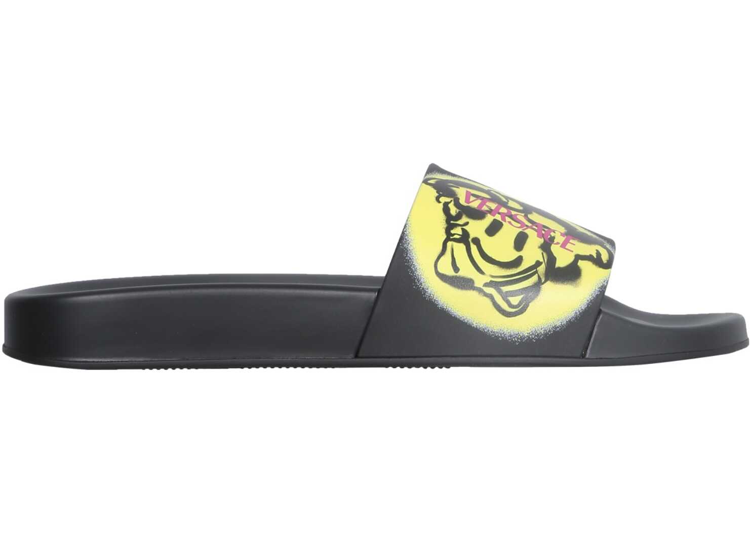 Versace Smile Medusa Slippers DSU6516_1A020052B670 BLACK