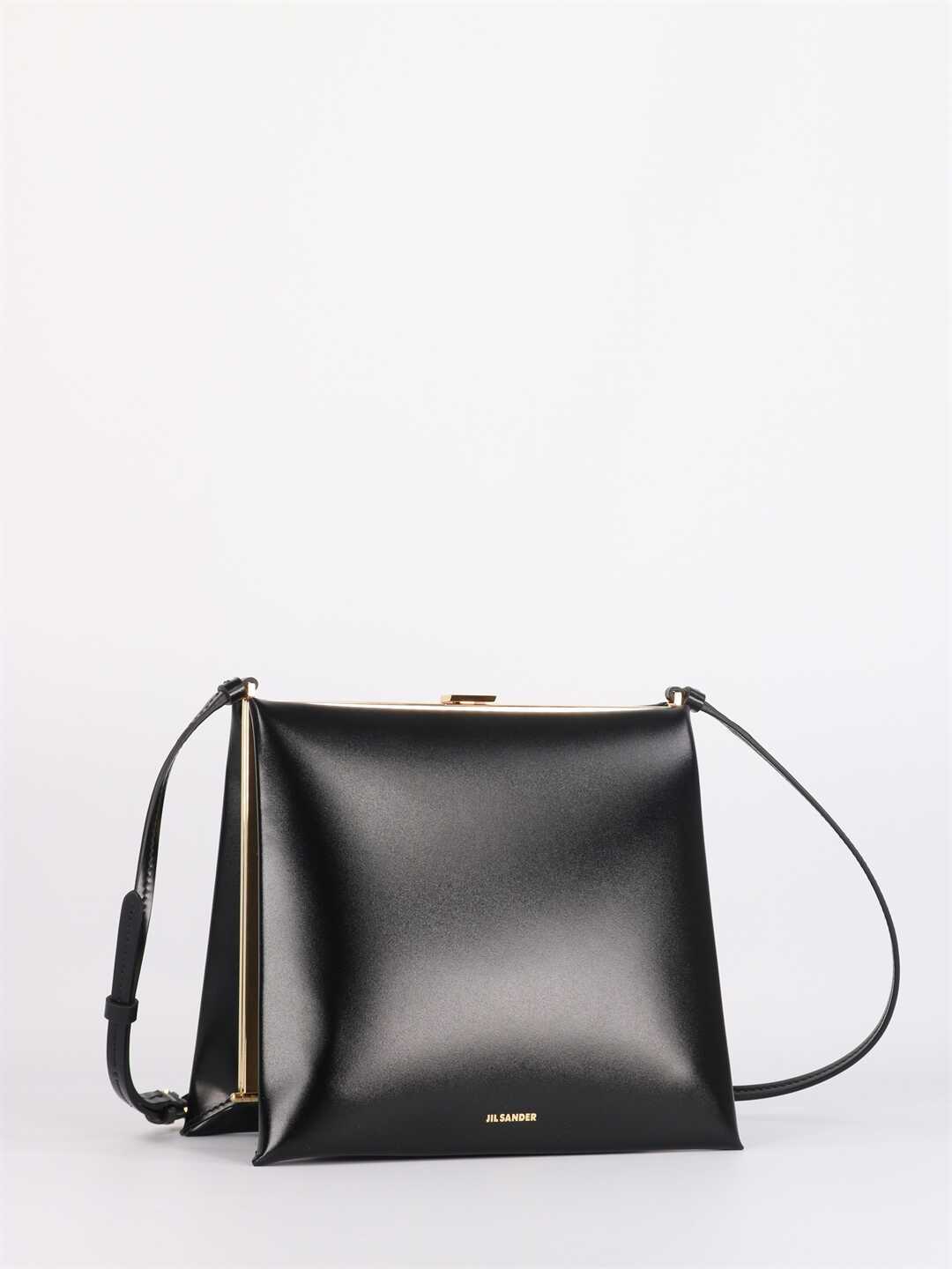 Jil Sander Small Trace Bag In Leather JSWT856617 WTD00080N Black