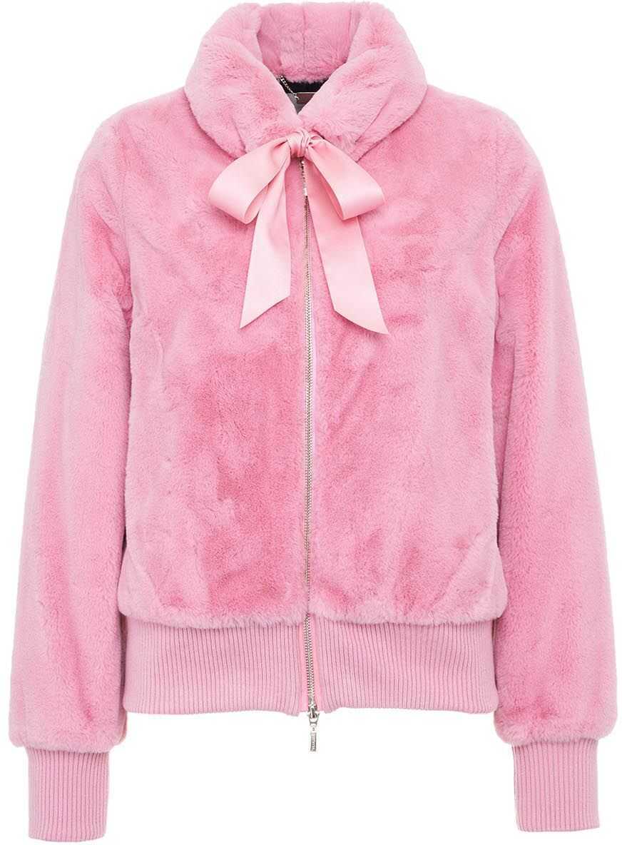 Blugirl Eco fur bomber jacket Pink