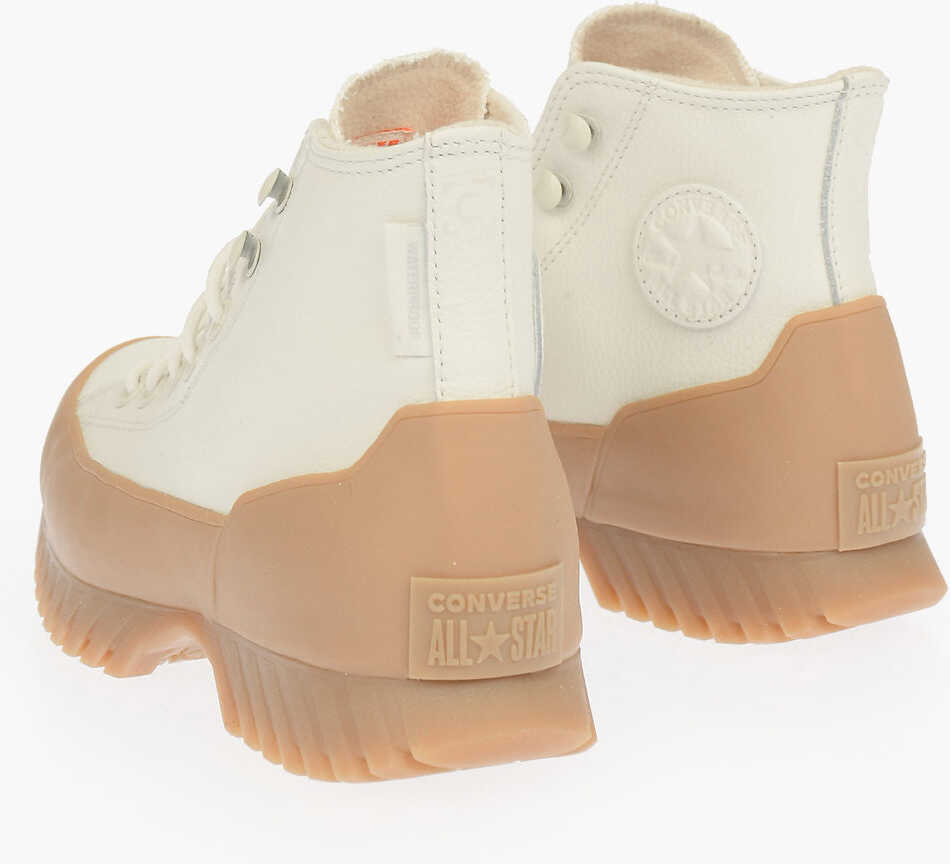 Ghete Converse All Star Leather Ankle Boot White Femei (BM 8598546) 2