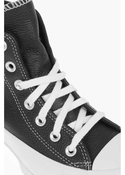 Sneakers Converse All Star Leather Sneakers Black Femei (BM 8598687) 4