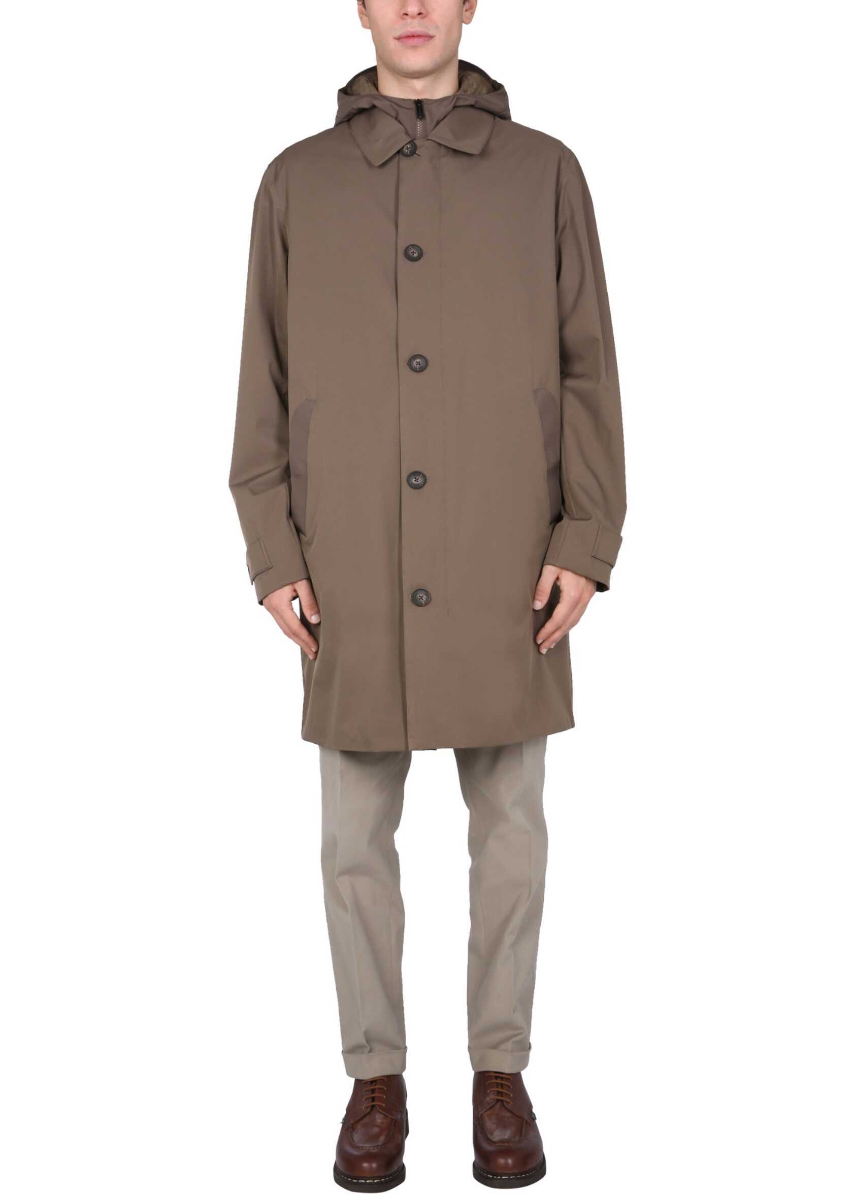 Z Zegna Trench With Inner Down Jacket BROWN image0