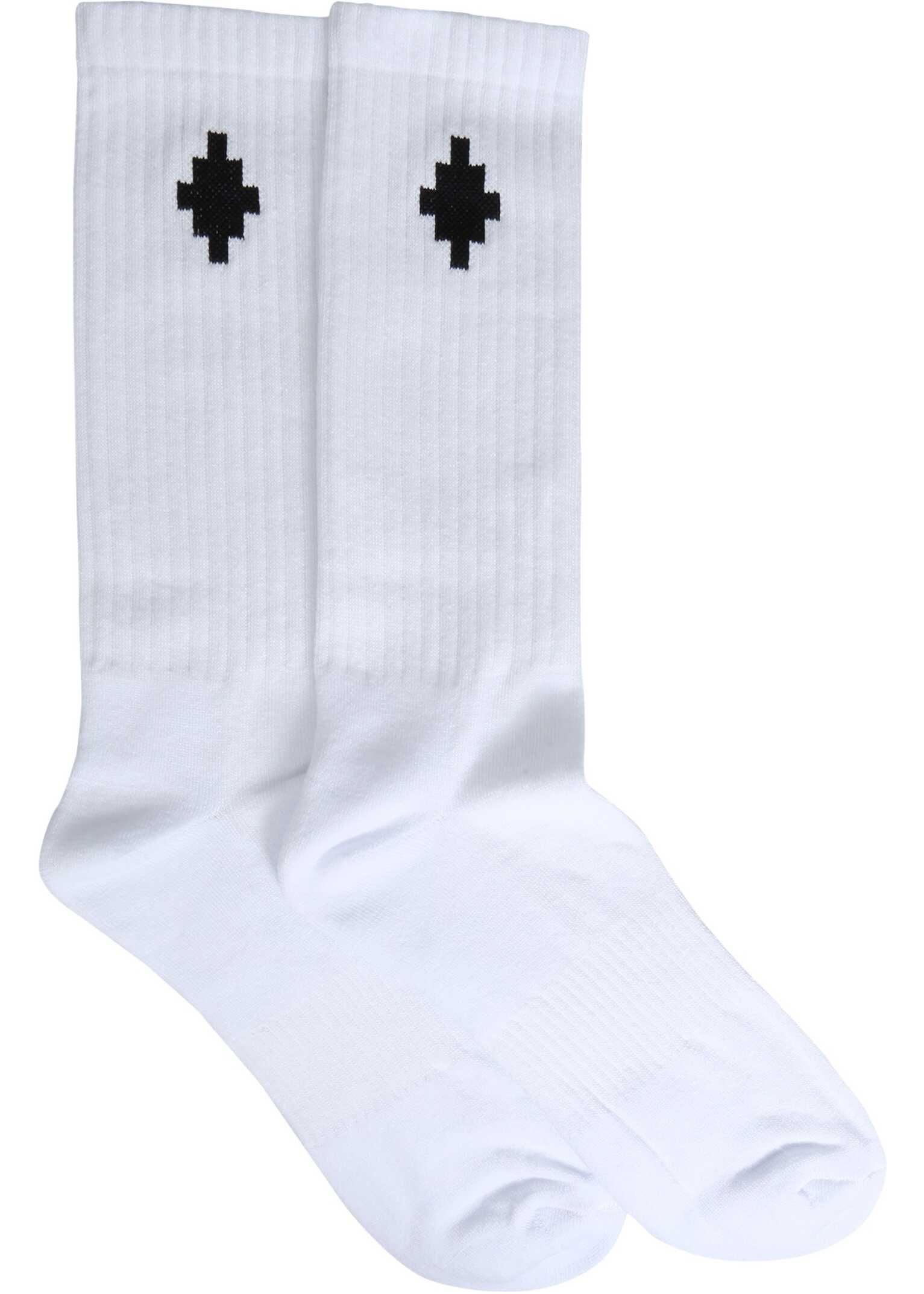 Marcelo Burlon Cross Sideway Socks WHITE