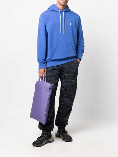 Pantaloni casual Marcelo Burlon Jogging Pants With Camou Print BLUE Barbati (BM 8602689) 2