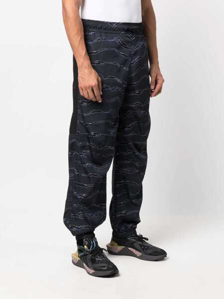 Pantaloni casual Marcelo Burlon Jogging Pants With Camou Print BLUE Barbati (BM 8602689) 3