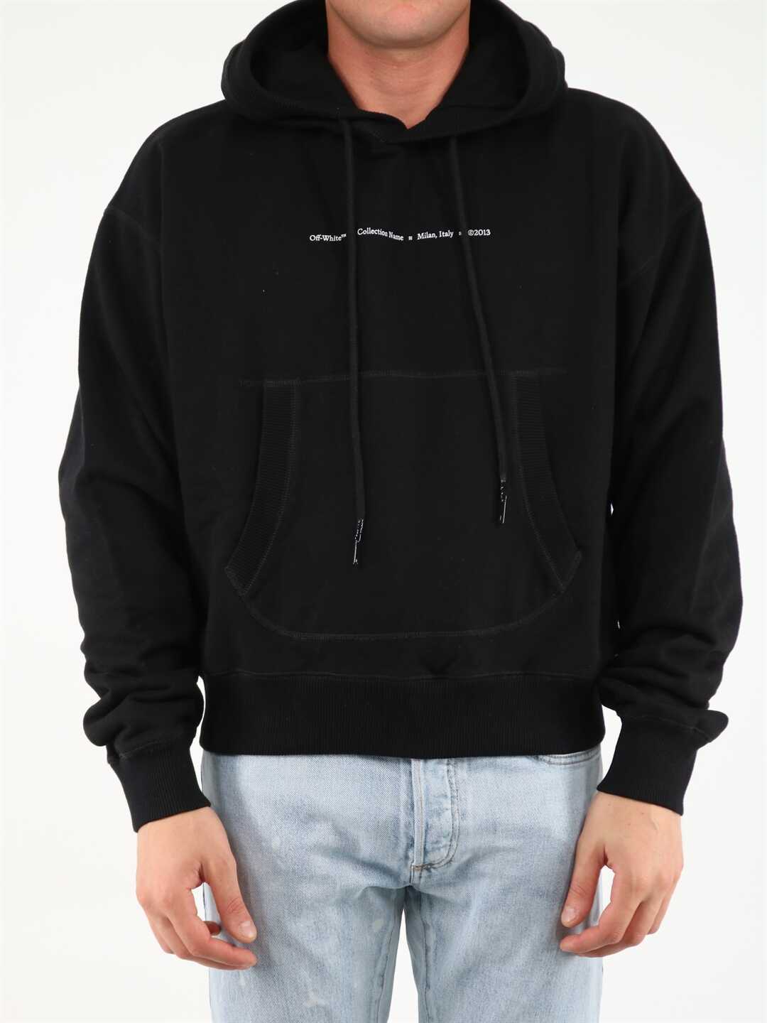 Off-White Arrows Hooded Sweatshirt OMBB073F21FLE001 Black