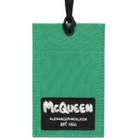 Portofele Alexander McQueen pentru Barbati - Portofele Alexander McQueen Graffiti Patch Card Holder GREEN Barbati (BM 8604126) - B-mall.ro