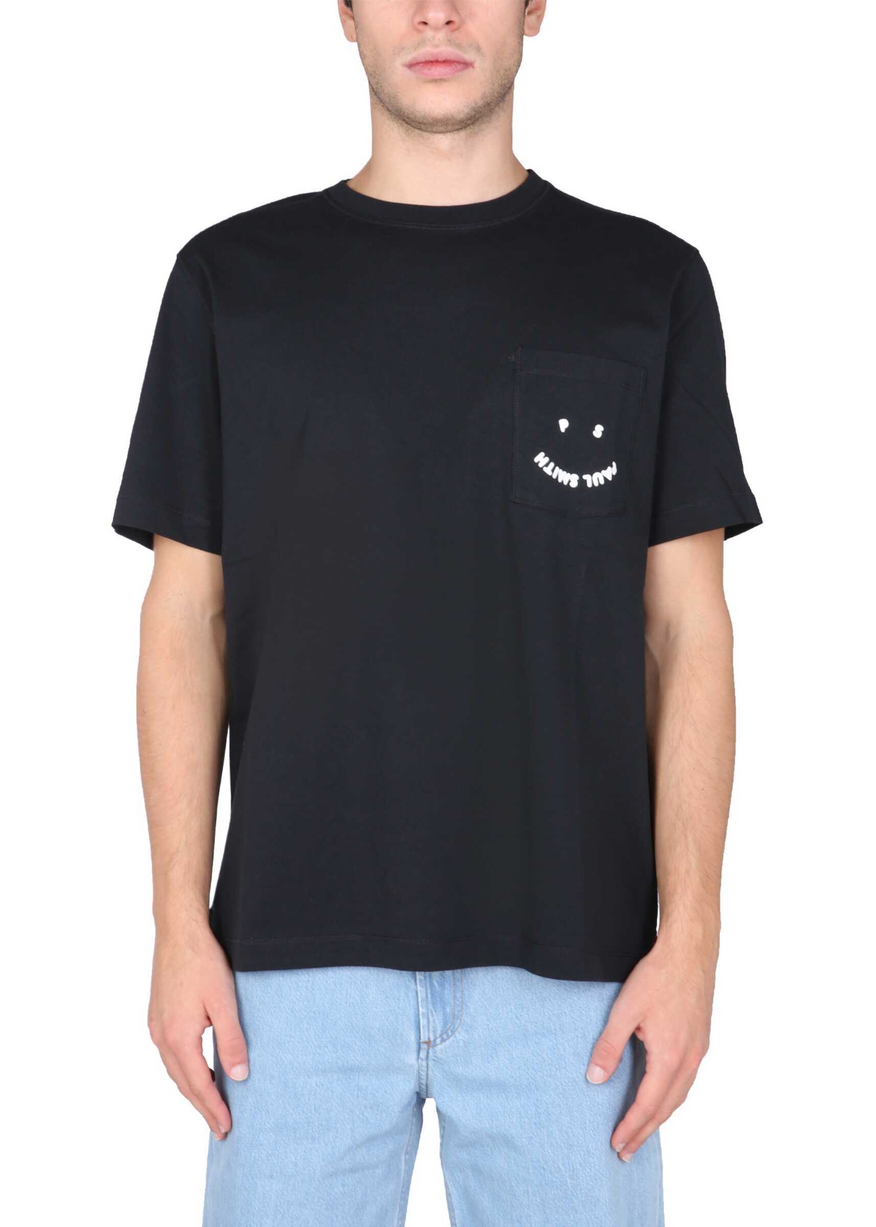 PS by Paul Smith "Happy" T-Shirt With Pocket M2R/713UP/G21154_79 BLACK