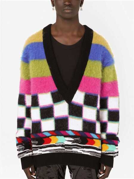 Pulovere Dolce & Gabbana Glitch Sweater MULTICOLOUR Barbati (BM 8619447) 3