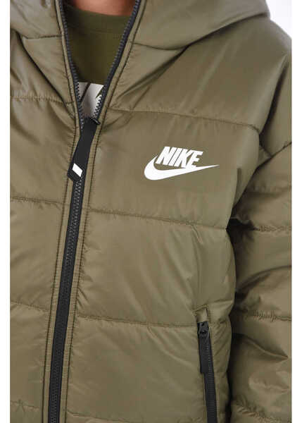 Geci de iarna Nike Padded Hooded Puffer With Logo Print Green Femei (BM 8625564) 3