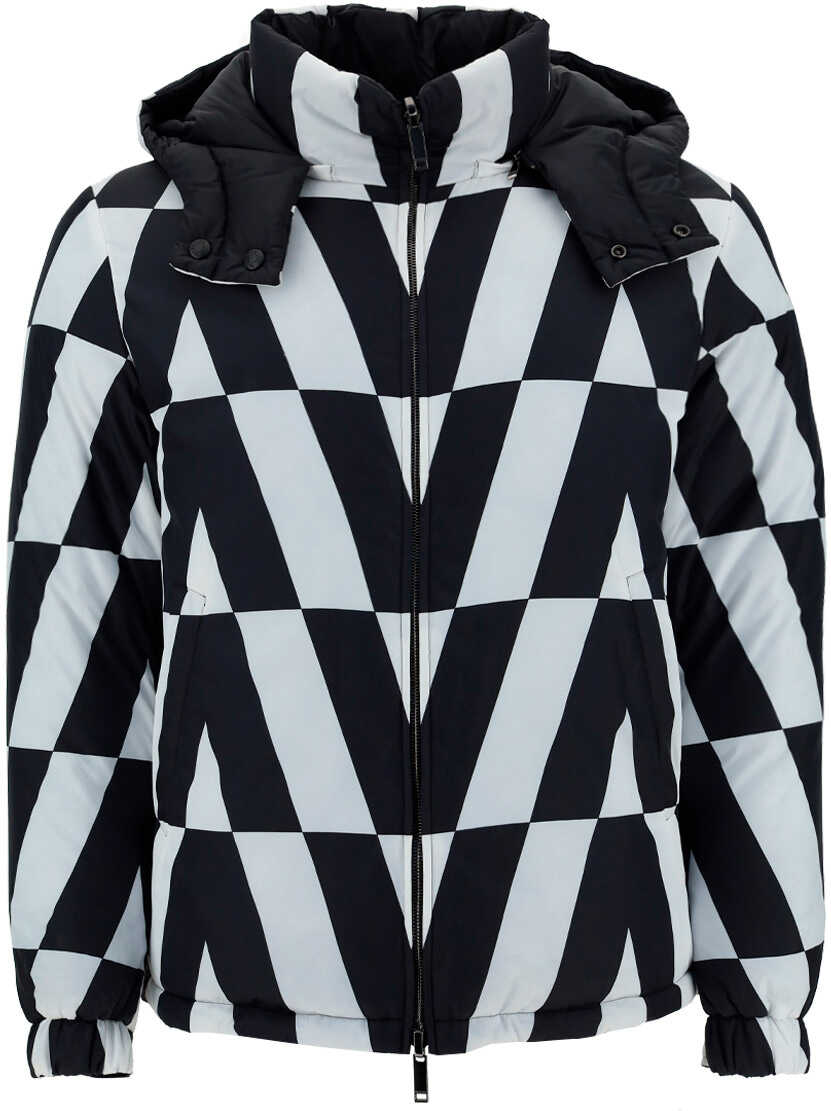 Valentino Garavani Down Jacket WV0CNA337WP ST. V OPTICAL AVORIO/NERO