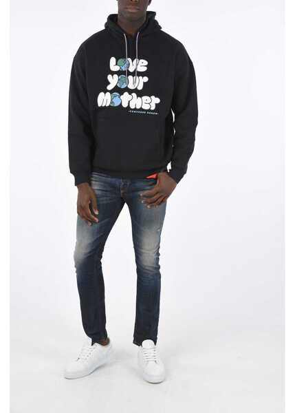 Hanorace Converse Printed Sweatshirt Black Barbati (BM 8626212) 4