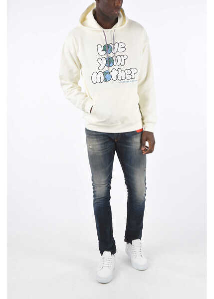 Hanorace Converse Printed Sweatshirt White Barbati (BM 8626410) 4