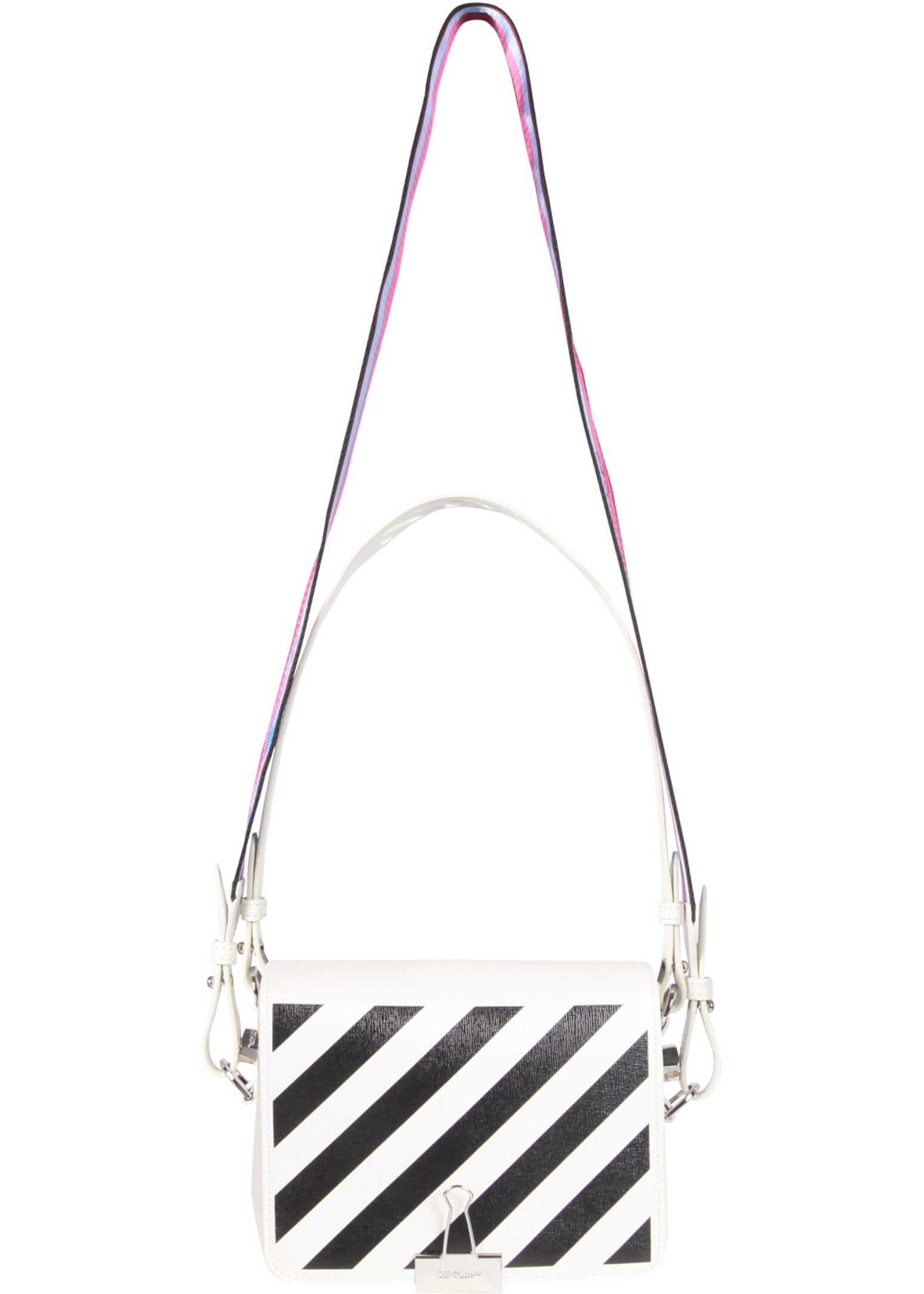 Off-White Bag With Diagonal Stripes Print OWNN018_F21LEA0020110 WHITE