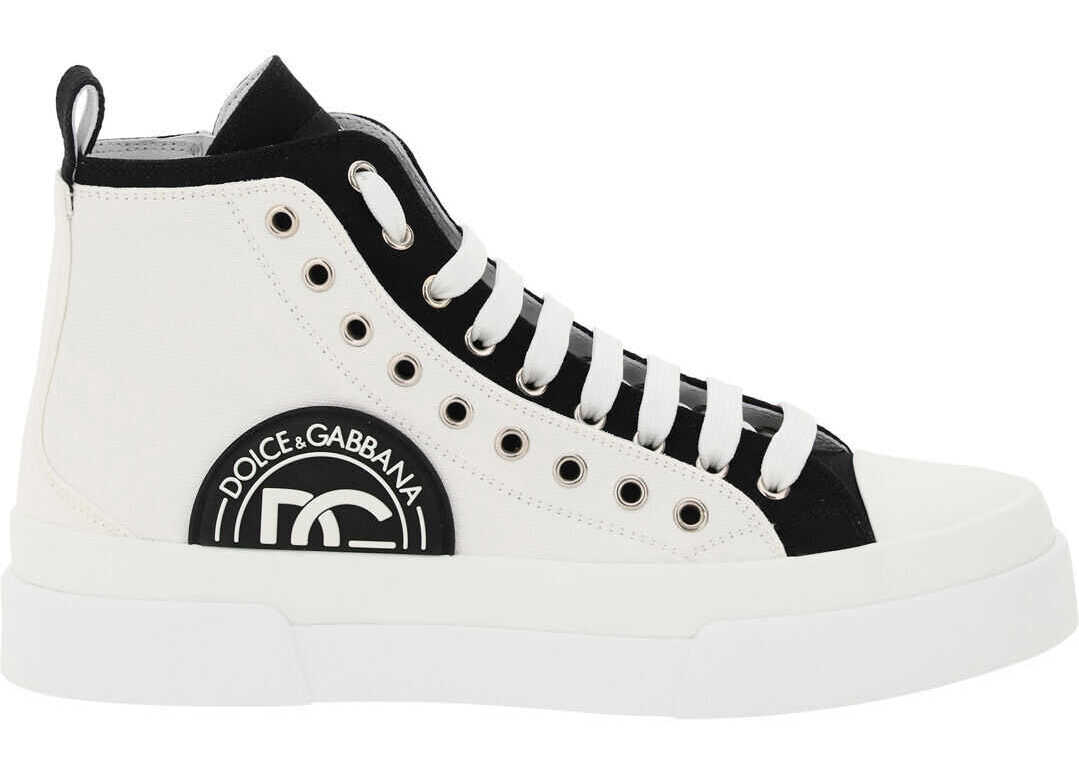 Dolce & Gabbana Portofino Light Hi-Top Sneakers* BIANCO NERO