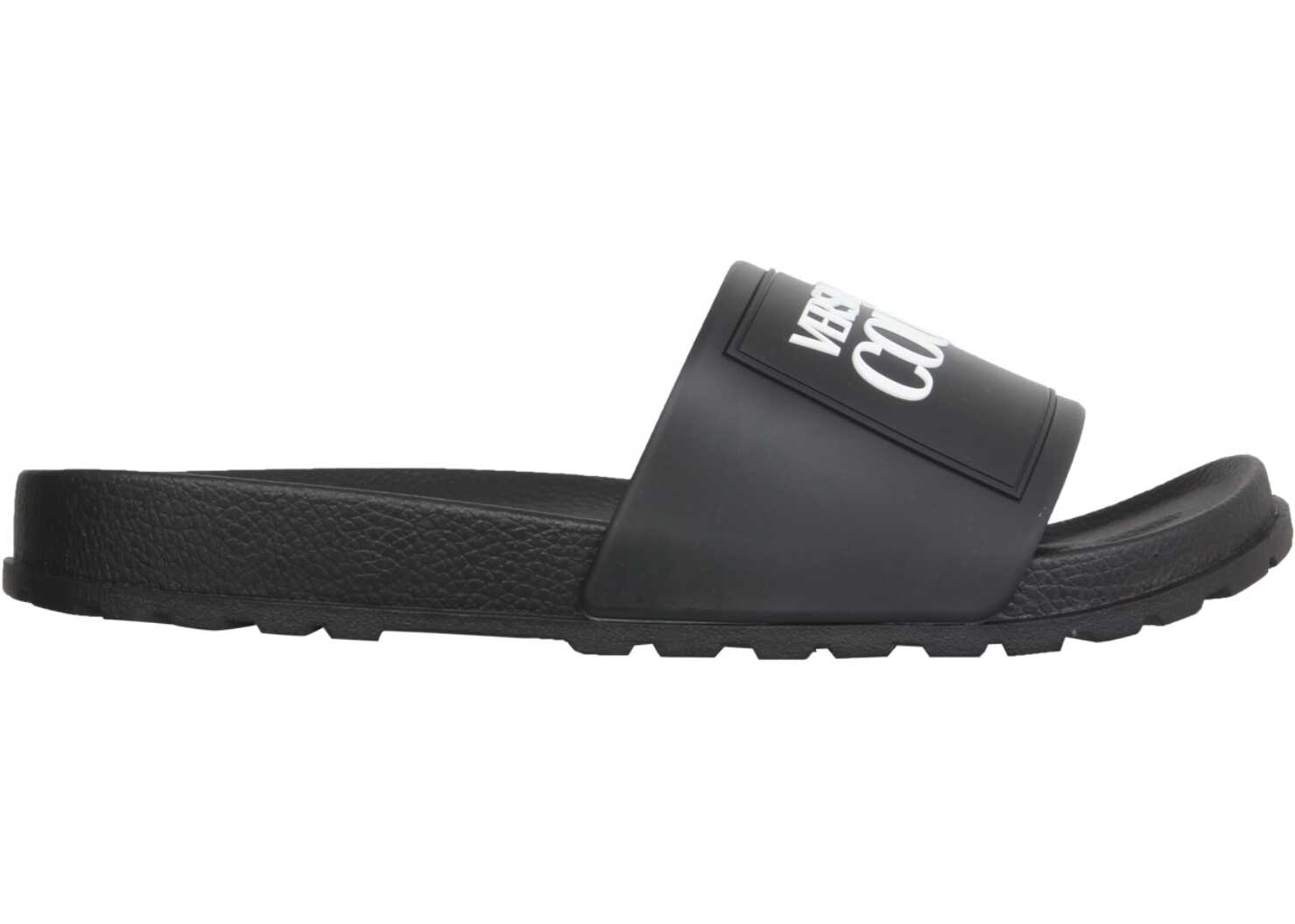 Versace Jeans Couture Slide Sandals With Logo 71YA3SQ2_71353899 BLACK