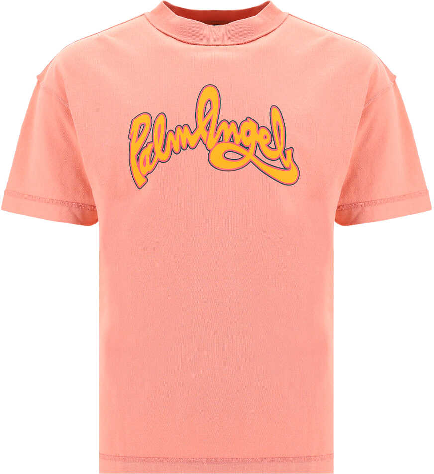 Palm Angels T-Shirt PMAA001F21JER019 PINK ORANGE