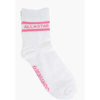 Sosete Converse Dama - Sosete Converse Contrastig Striped 2 Pair Of Socks Set White Femei (BM 8634612) - B-mall.ro