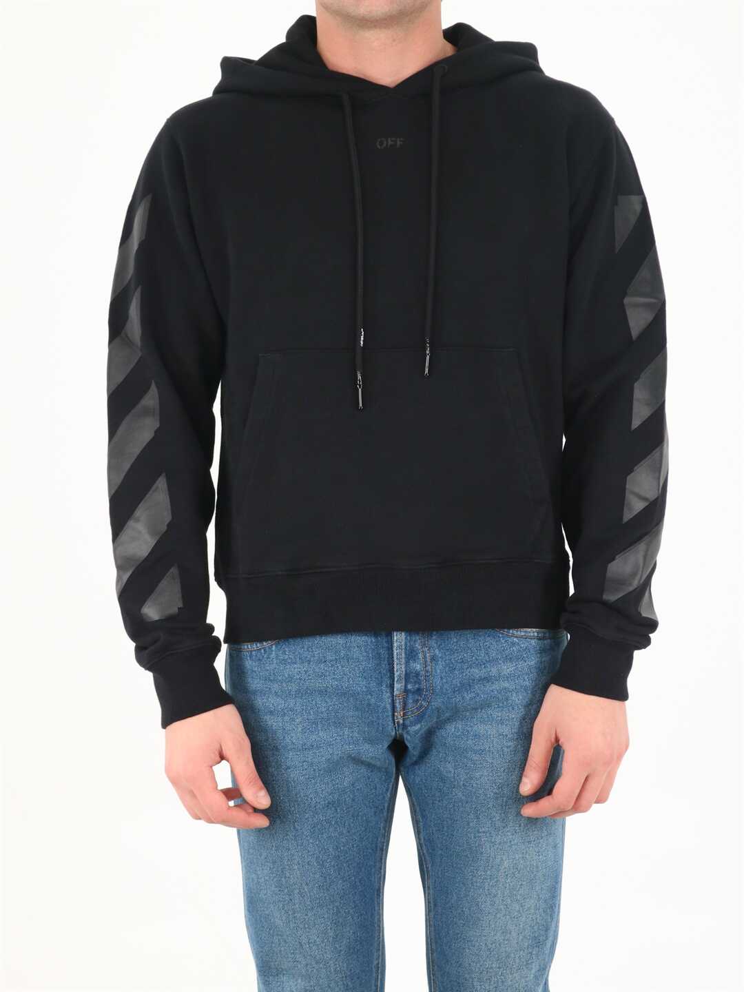 Off-White Arrows Hoodie OMBB034F21FLE004 Black