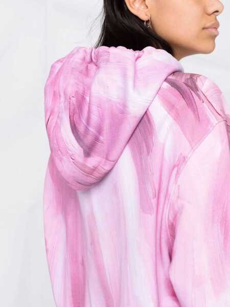 Hanorace Moschino Art Theme Cropped Sweatshirt PINK Femei (BM 8637705) 3