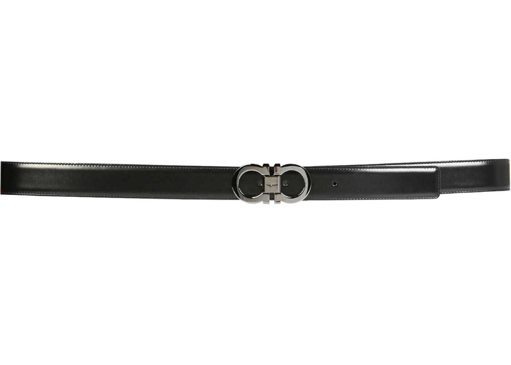 Salvatore Ferragamo Reversible Gancini Belt* BLACK