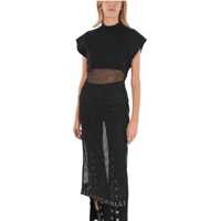 Rochii lungi Glitter Mesh Double Split-Side Hem Dress Femei