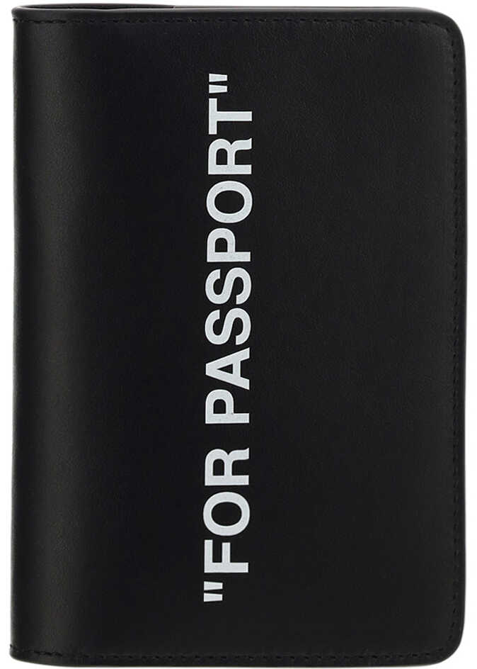 Off-White Passport Holder OMNC010F21LEA002 BLACK WHITE