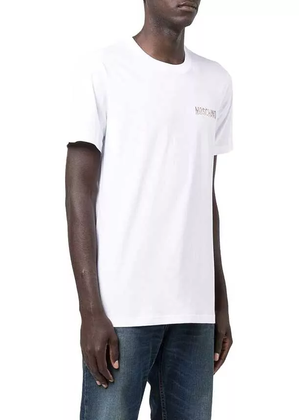 Tricouri Moschino T-shirt ZJ0714 White Barbati (BM 8641338) 4